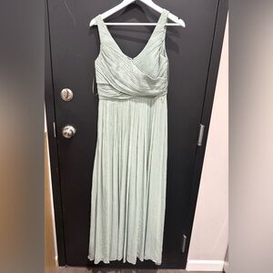 JCrew Sage Green Chiffon Dress Full Length - Size 8